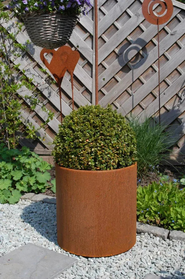 Pflanzkübel - Mejra, 40x40cm, von aplanta, in Braun