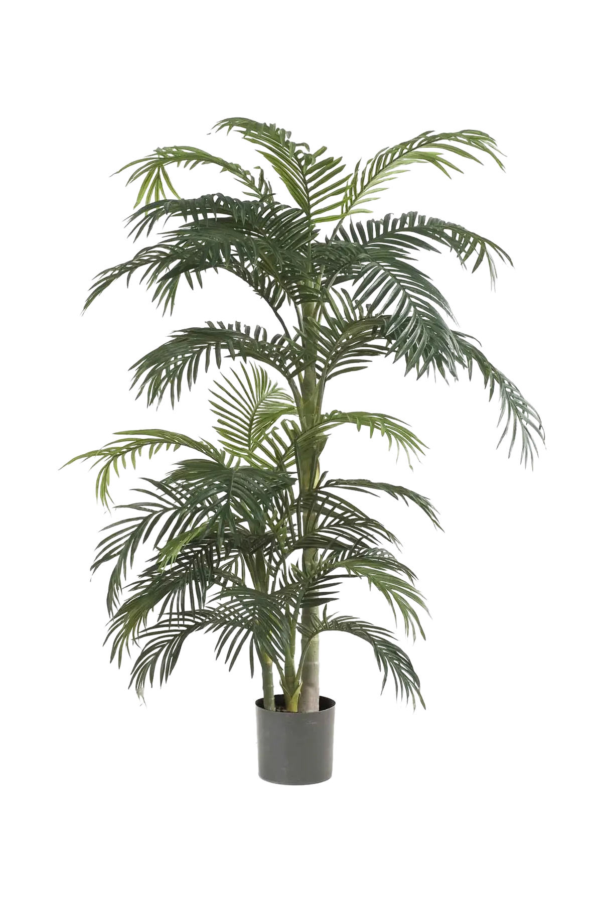 Künstliche Areca Palme - Bobby, 130 cm, Kunstbaum von aplanta, im schwarzen Topf, in Natur, für drinnen