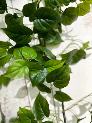 Künstliche Monstera Girlande - Beatrice, 180 cm, Kunstpflanze von aplanta, Steckpflanze, in Natur, für drinnen