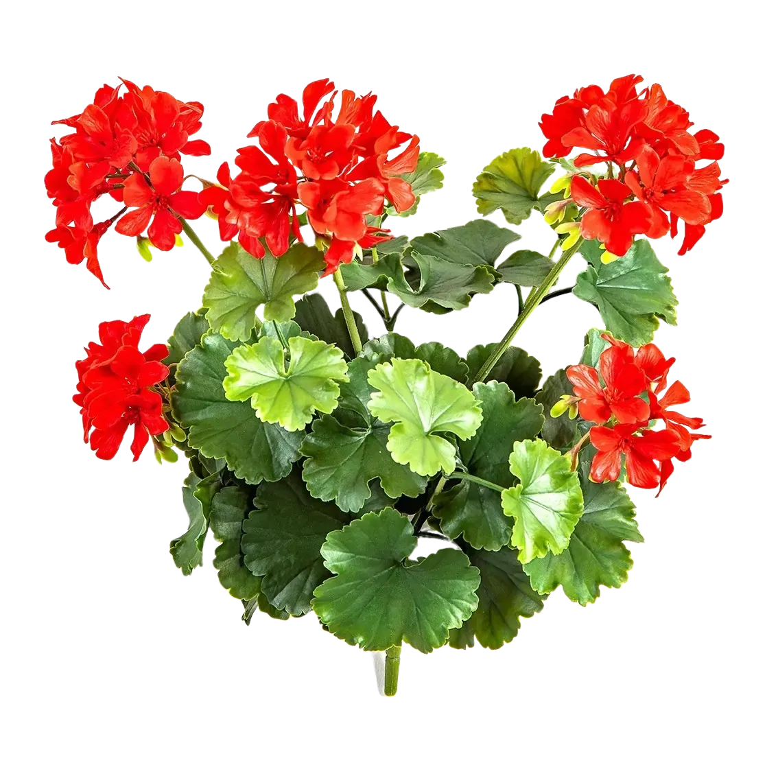 Künstliche Geranie - Zora, 39 cm, Kunstblume von aplanta, UV-beständig, Steckpflanze, in Rot, für draußen