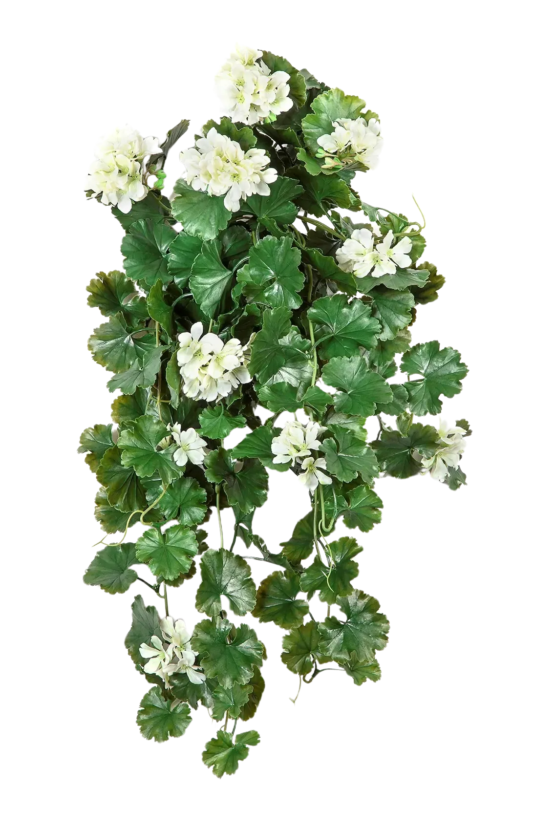 Künstliche Hängegeranie - Petunia, 66 cm, Kunstblume von aplanta, UV-beständig, Steckpflanze, in Creme, für draußen