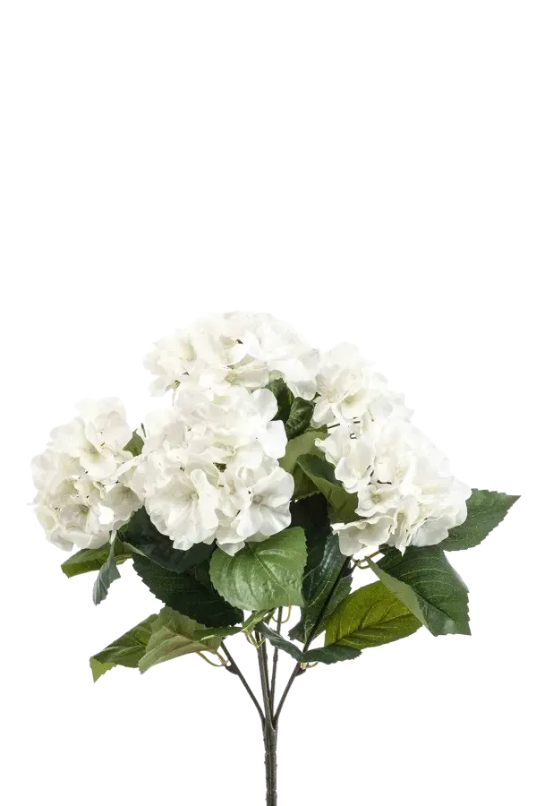 Künstliche Hortensie - Biggi, 40 cm, Kunstpflanze von aplanta, Steckpflanze, in Natur, für drinnen
