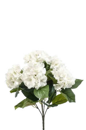 Künstliche Hortensie - Biggi, 40 cm, Kunstpflanze von aplanta, Steckpflanze, in Natur, für drinnen