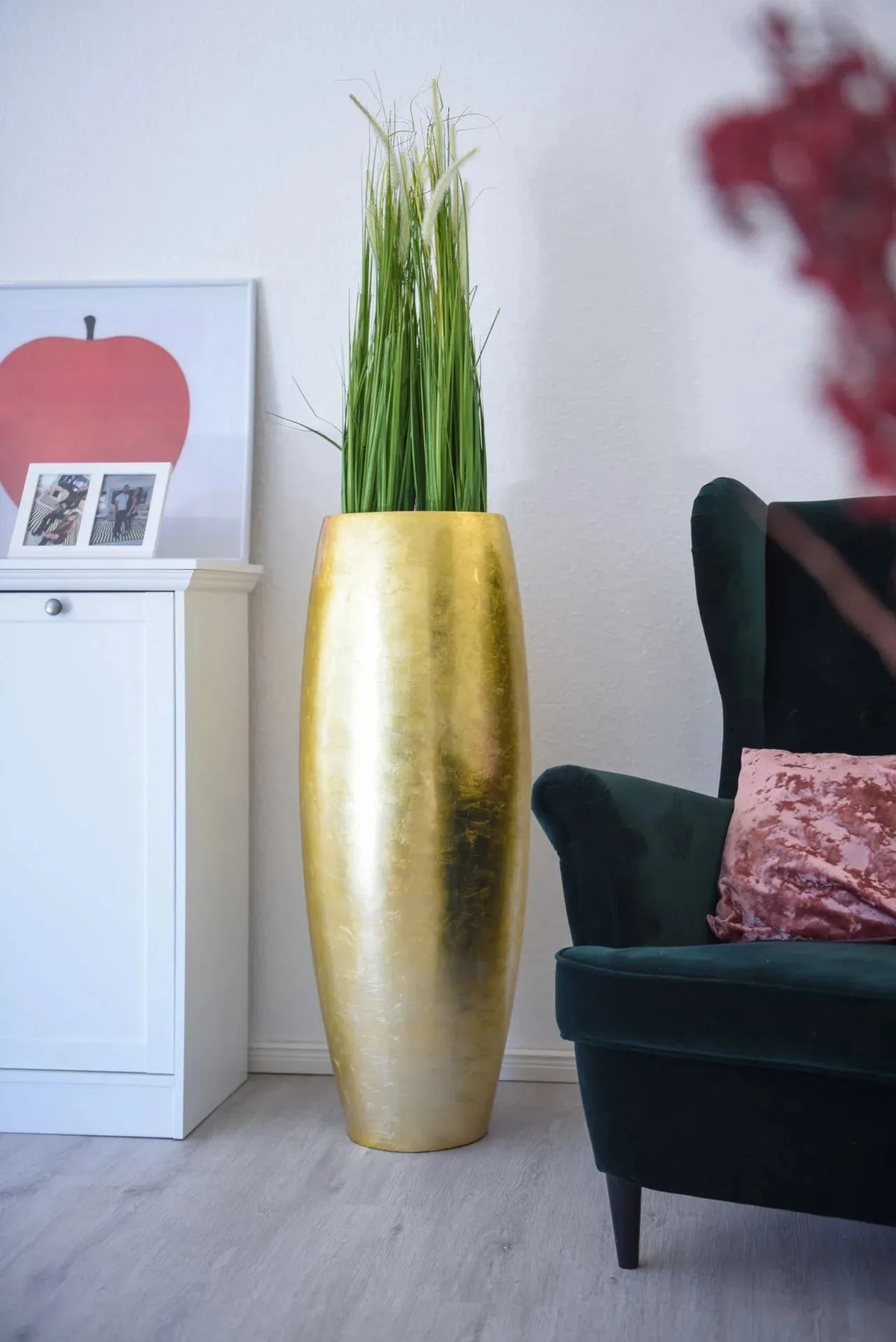 Pflanzkübel - Elda, 29x100cm, von aplanta, in Gold