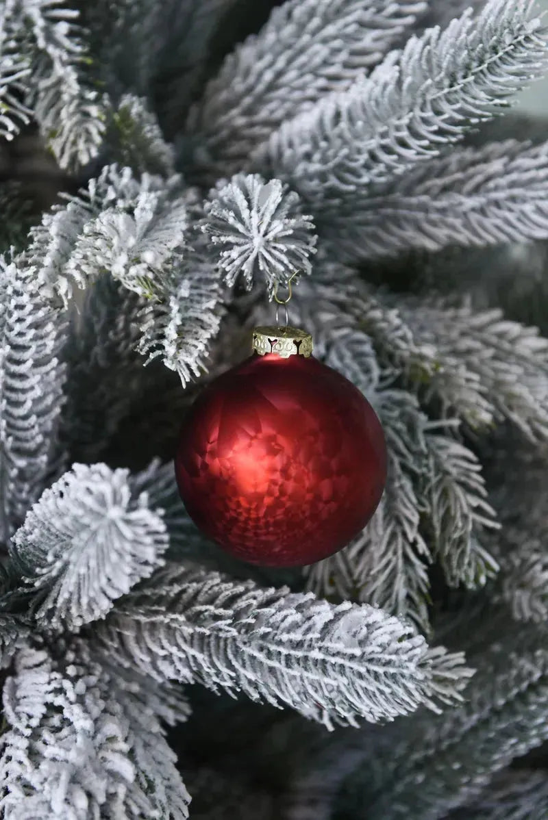 Künstlicher Weihnachtsbaum mit Schnee - Elsa, 210 cm, Kunstbaum von aplanta, in Grün weiß, für drinnen