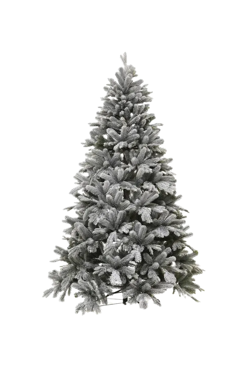 Künstlicher Weihnachtsbaum mit Schnee - Elsa, 150 cm, Kunstbaum von aplanta, in Grün weiß, für drinnen
