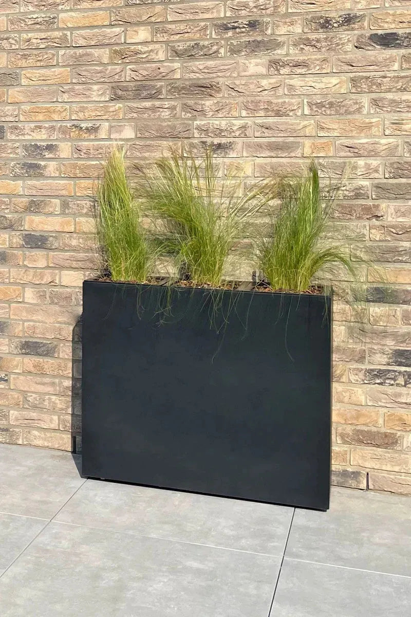 Pflanzkübel - Nastja, 75x88x30cm, von aplanta, in Anthrazit, für drinnen & draußen