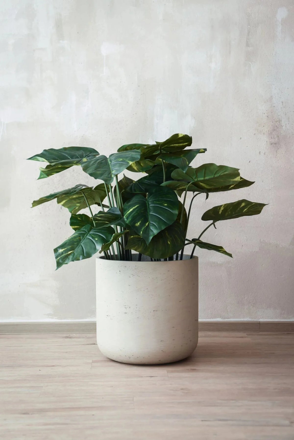 Blumentopf - Nole, 44x42cm, Pflanzkübel von aplanta, in Beige, für drinnen & draußen