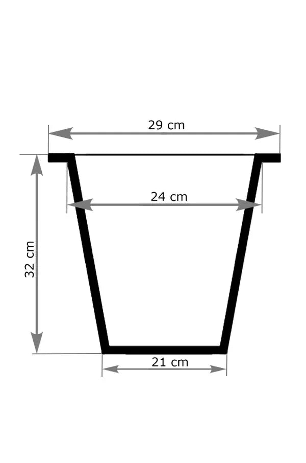 Pflanzkübel - Enisa, 29x29x80cm, von aplanta, in Anthrazit