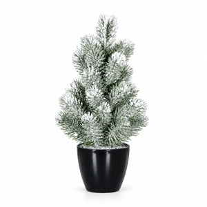 Künstlicher Tannenbaum mit Schnee – Simeon | 31 cm