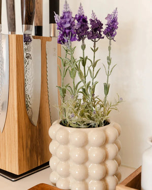 Künstlicher Lavendel - Lea, 28 cm, Kunstpflanze von aplanta, in Lila, für drinnen