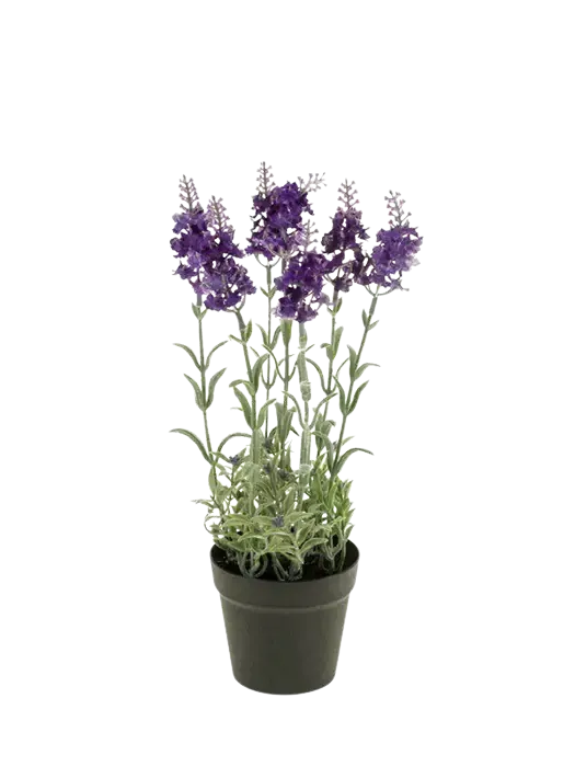 Künstlicher Lavendel - Lea, 28 cm, Kunstpflanze von aplanta, in Lila, für drinnen