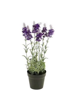 Künstlicher Lavendel - Lea, 28 cm, Kunstpflanze von aplanta, in Lila, für drinnen