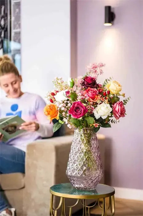 Künstlicher Blumenstrauß - Rachelle, 45 cm, Kunstblume von aplanta, handgebunden, in Natur, für drinnen