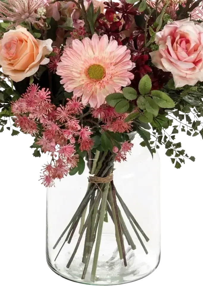 Künstlicher Blumenstrauß - Mystic, 65 cm, Kunstblume von aplanta, handgebunden, in Natur, für drinnen