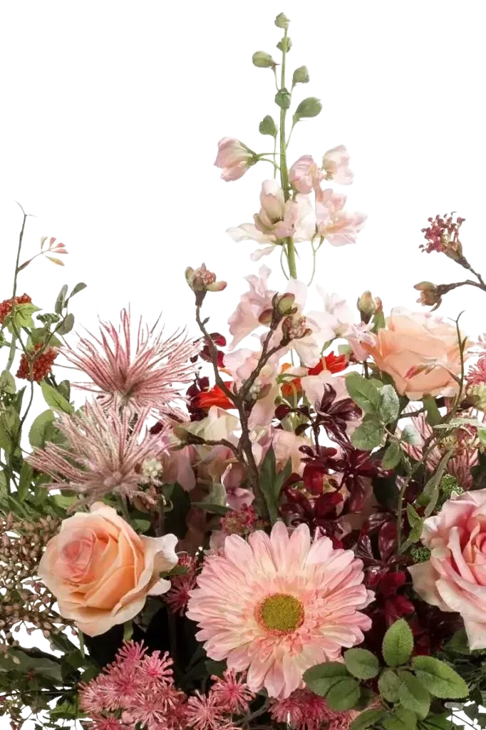 Künstlicher Blumenstrauß - Mystic, 65 cm, Kunstblume von aplanta, handgebunden, in Natur, für drinnen