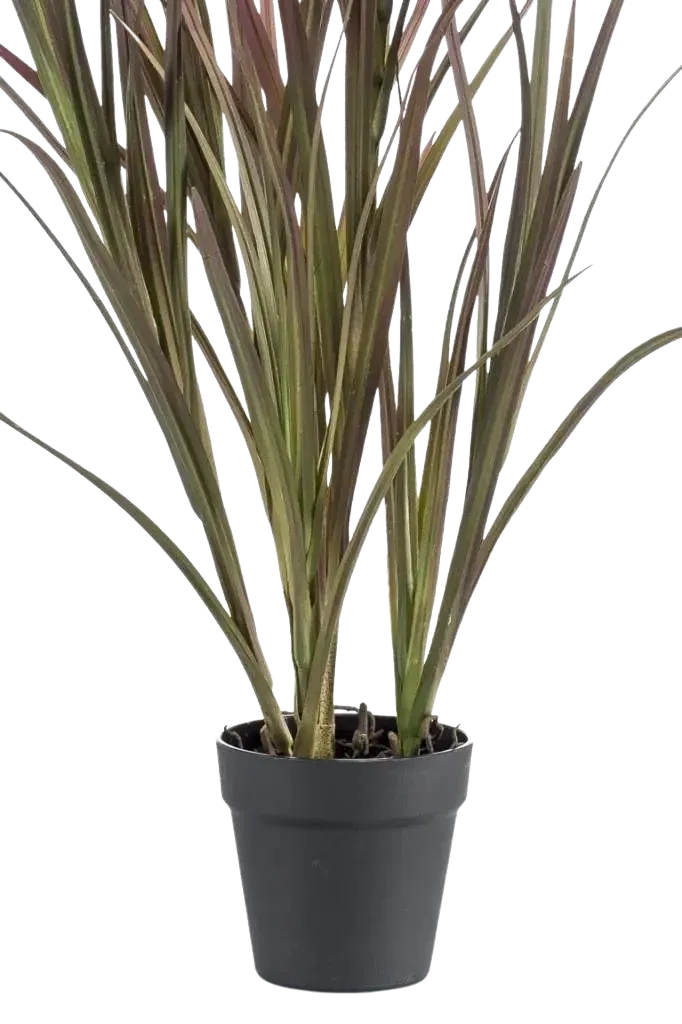 Künstliches Gras - Matilda, 90 cm, Kunstpflanze von aplanta, UV-beständig, im schwarzen Topf, in Natur, für draußen