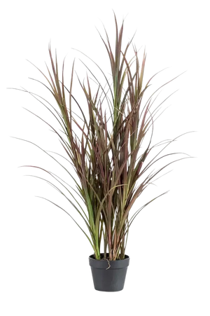 Künstliches Gras - Kuzey, 115 cm, Kunstpflanze von aplanta, UV-beständig, im schwarzen Topf, in Natur, für draußen