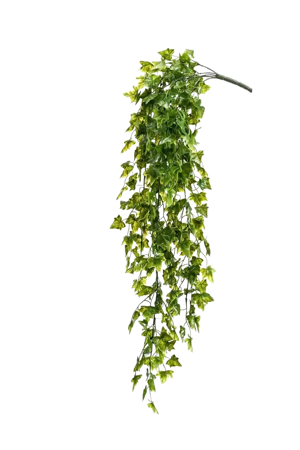 Künstlicher Hänge-Efeu - Kenan, 75 cm, Kunstpflanze von aplanta, UV-beständig, Steckpflanze, in Natur, für draußen