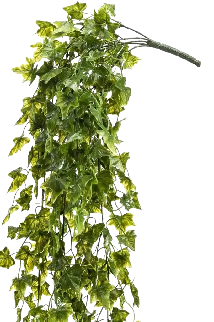 Künstlicher Hänge-Efeu - Kenan, 75 cm, Kunstpflanze von aplanta, UV-beständig, Steckpflanze, in Natur, für draußen
