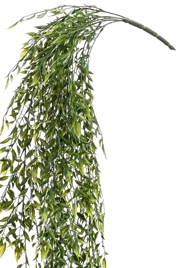 Künstlicher Hänge-Bambus - Luisa, 80 cm, Kunstpflanze von aplanta, UV-beständig, Steckpflanze, in Natur, für draußen