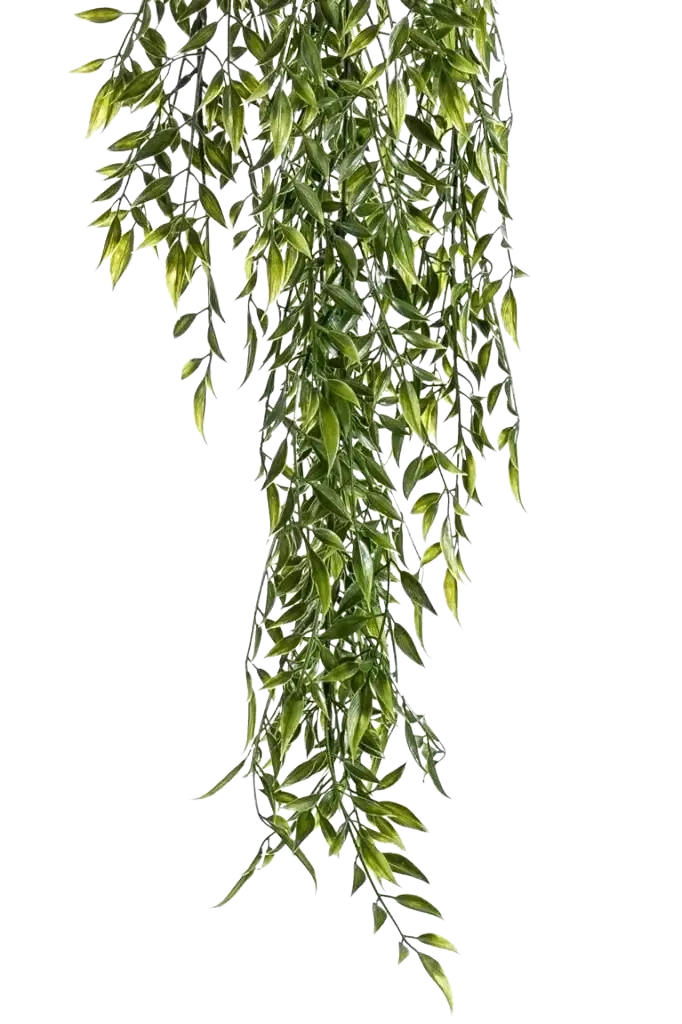 Künstlicher Hänge-Bambus - Luisa, 80 cm, Kunstpflanze von aplanta, UV-beständig, Steckpflanze, in Natur, für draußen