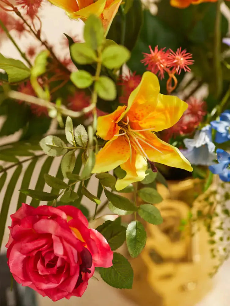 Künstlicher Blumenstrauß - Ophelia, 67 cm, Kunstblume von aplanta, handgebunden, in Natur, für drinnen