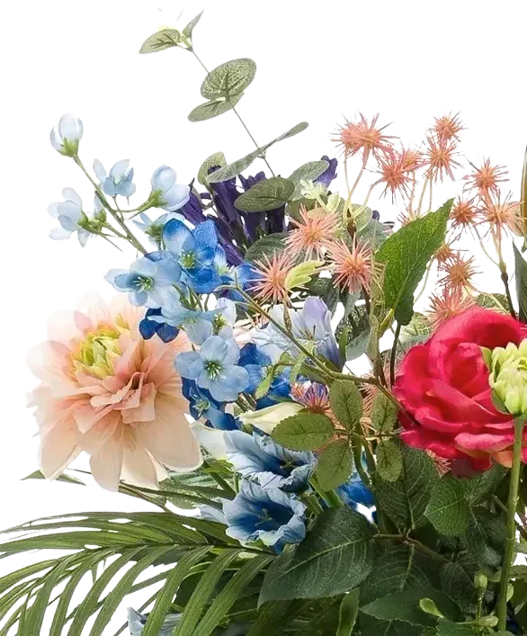 Künstlicher Blumenstrauß - Ophelia, 67 cm, Kunstblume von aplanta, handgebunden, in Natur, für drinnen