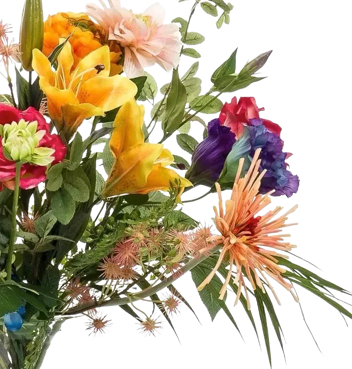 Künstlicher Blumenstrauß - Ophelia, 67 cm, Kunstblume von aplanta, handgebunden, in Natur, für drinnen