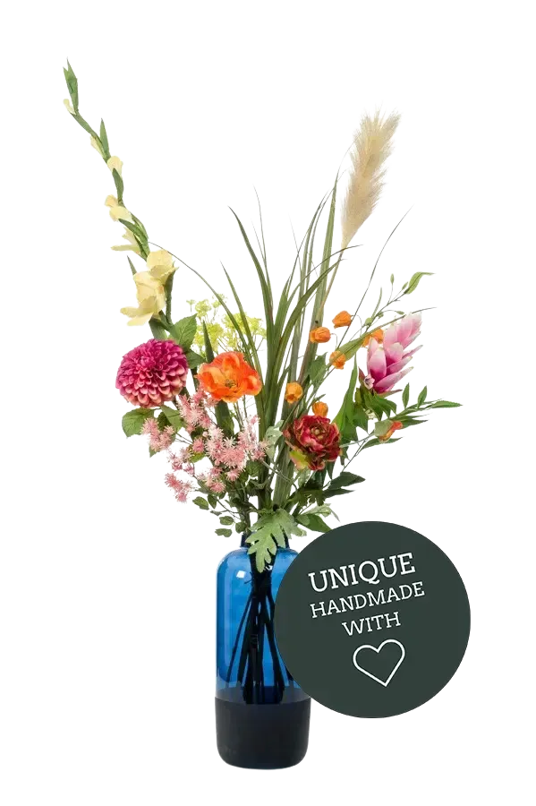 Künstlicher XL Blumenstrauß - Abbi, 110 cm, Kunstblume von aplanta, handgebunden, in Natur, für drinnen
