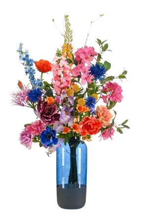 Künstlicher XL Blumenstrauß - Arijalda, 105 cm, Kunstblume von aplanta, handgebunden, in Pink, für drinnen