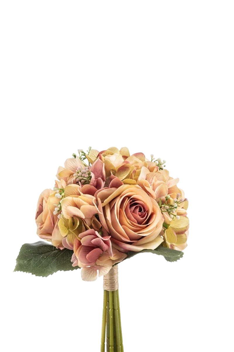 Künstlicher Blumenstrauß - Kelly, 32 cm, Kunstblume von aplanta, in Apriko, für drinnen