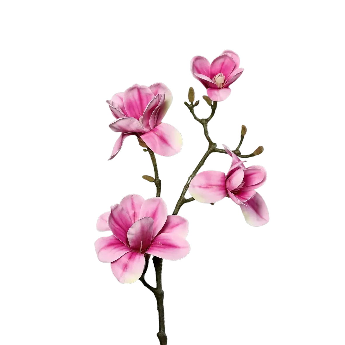 Künstliche Magnolien Zweig - Matilda, 80 cm, Kunstpflanze von aplanta, in Pink, für drinnen