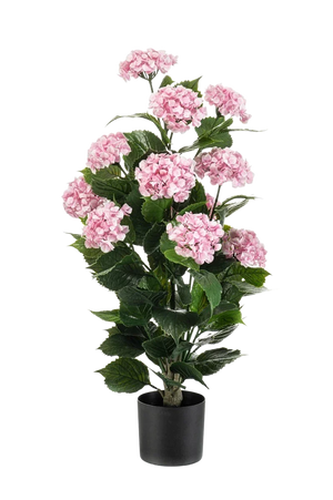 Künstliche Hortensie - Gloria, 90 cm, Kunstblume von aplanta, UV-beständig, in Pink, für draußen