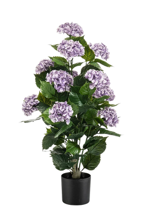 Künstliche Hortensie - Fred, 90 cm, Kunstblume von aplanta, UV-beständig, in Lila, für draußen