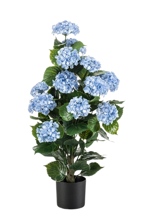 Künstliche Hortensie - Florida, 90 cm, Kunstblume von aplanta, UV-beständig, in Blau, für draußen