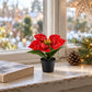 Künstlicher Weihnachtsstern – Natalina | 14 cm Rot