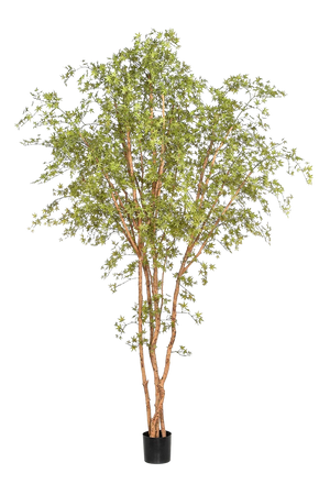 Künstlicher Ahornbaum - Pagur, 330 cm, Kunstbaum von aplanta, mit Echtholzstamm, in Grün, für drinnen