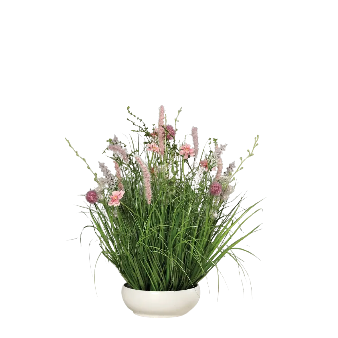 Künstliche Wiesenblumen - Jade, 50 cm, Kunstpflanze von aplanta, inkl. Dekotopf, in Pink, für drinnen