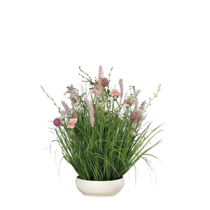 Künstliche Wiesenblumen - Jade, 50 cm, Kunstpflanze von aplanta, inkl. Dekotopf, in Pink, für drinnen