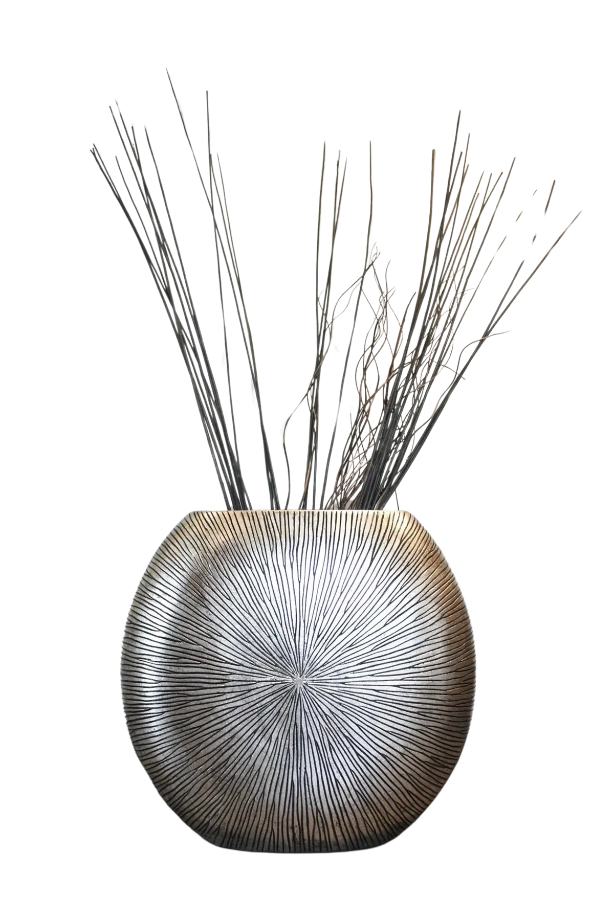 Bodenvase - Hailey, Pflanzkübel von aplanta, Schwarz, in Silber