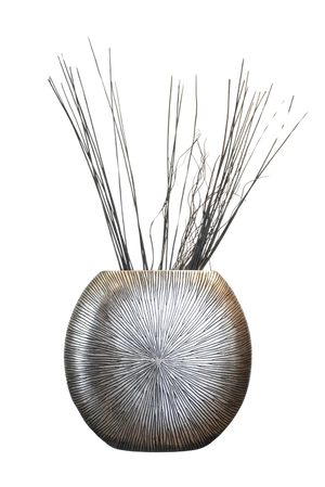 Bodenvase - Hailey, Pflanzkübel von aplanta, Schwarz, in Silber