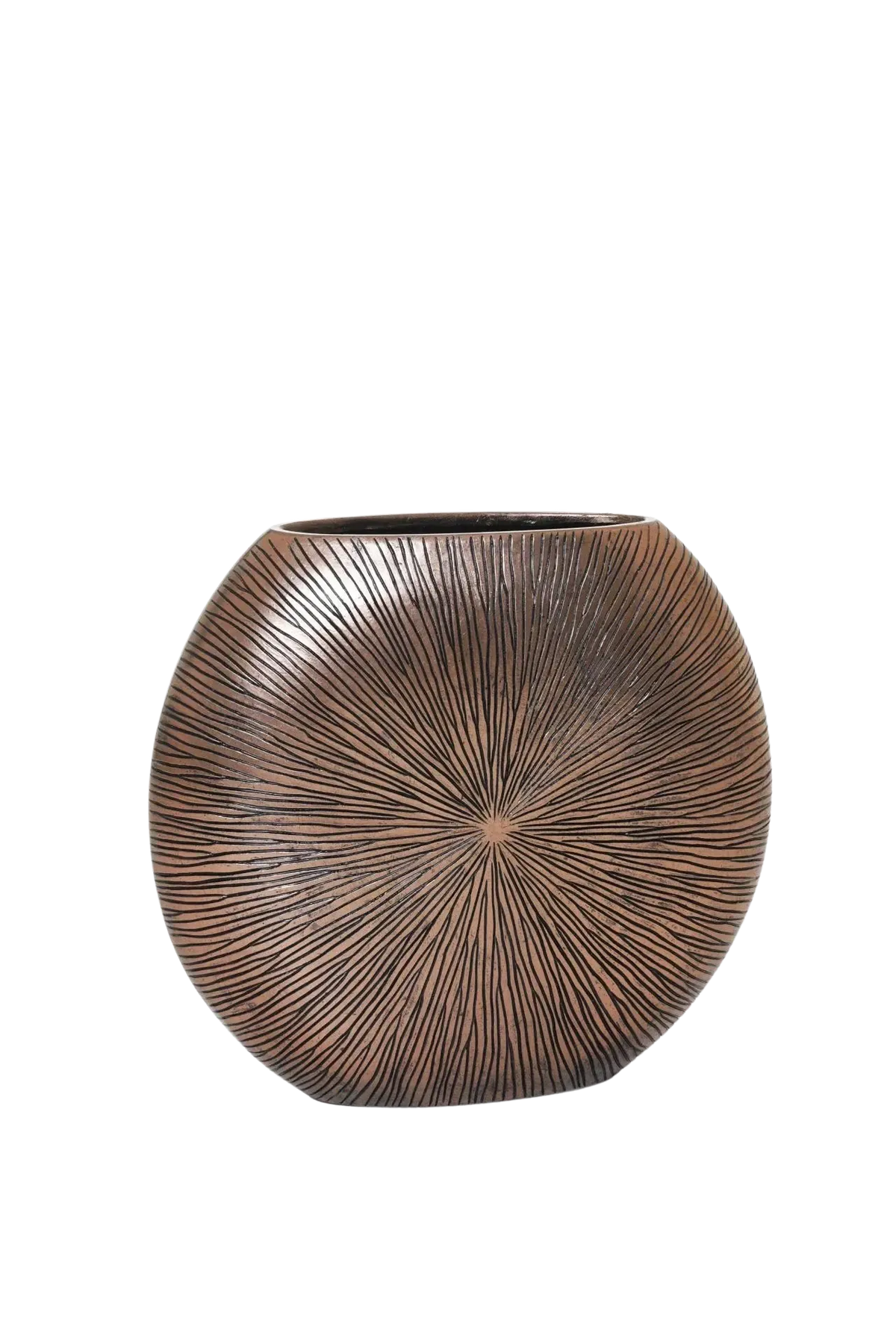 Bodenvase - Khloe, Pflanzkübel von aplanta, Schwarz, in Gold