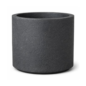 Pflanzkübel LUZERN Granit Schwarz, 39x33cm, von aplanta, für drinnen & draußen