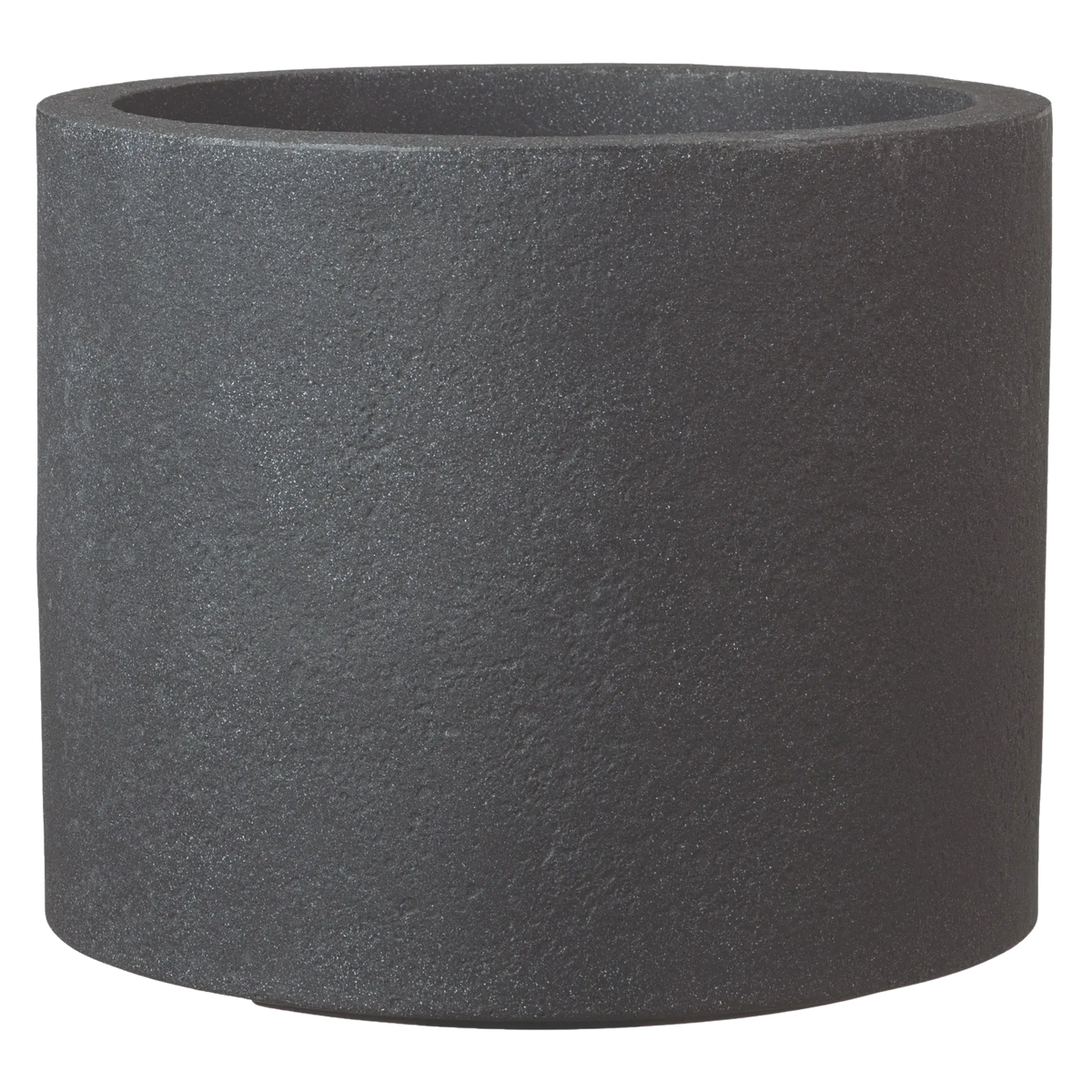 Pflanzkübel LUZERN Granit Schwarz, 39x33cm, von aplanta, für drinnen & draußen