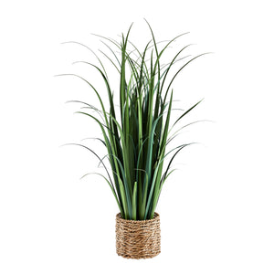 Künstliches Gras - Alaric, 120 cm, Kunstpflanze von aplanta, in Grün, für drinnen