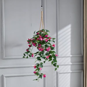 Künstlicher Hänge-Fuchsie - Ignatia, 80 cm, Kunstpflanze von aplanta, Steckpflanze, in Grün, für drinnen