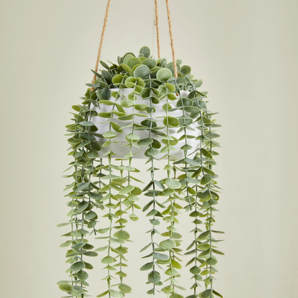 Künstliche Hänge-Eukalyptus - Philemon, 95 cm, Kunstpflanze von aplanta, in Grün, für drinnen