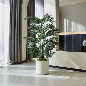 Künstliche Palme - Kaelani, 135 cm, Kunstbaum von aplanta, inkl. Startertopf, in Grün, für drinnen