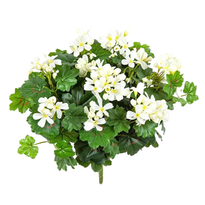 Künstliche Geranie - Anton, 35 cm, Kunstpflanze von aplanta, Steckpflanze, in Natur, für drinnen